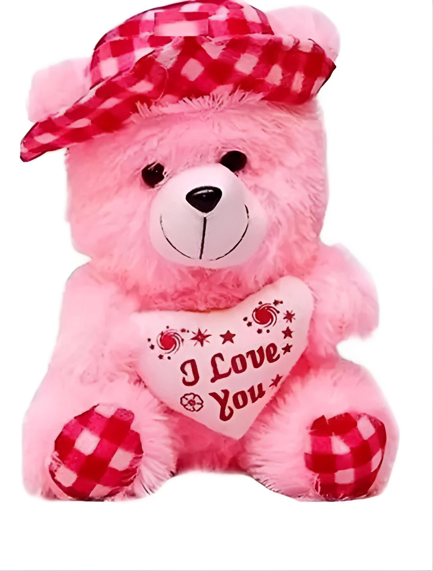 Cute Mono/Pink Red Cap Teddy