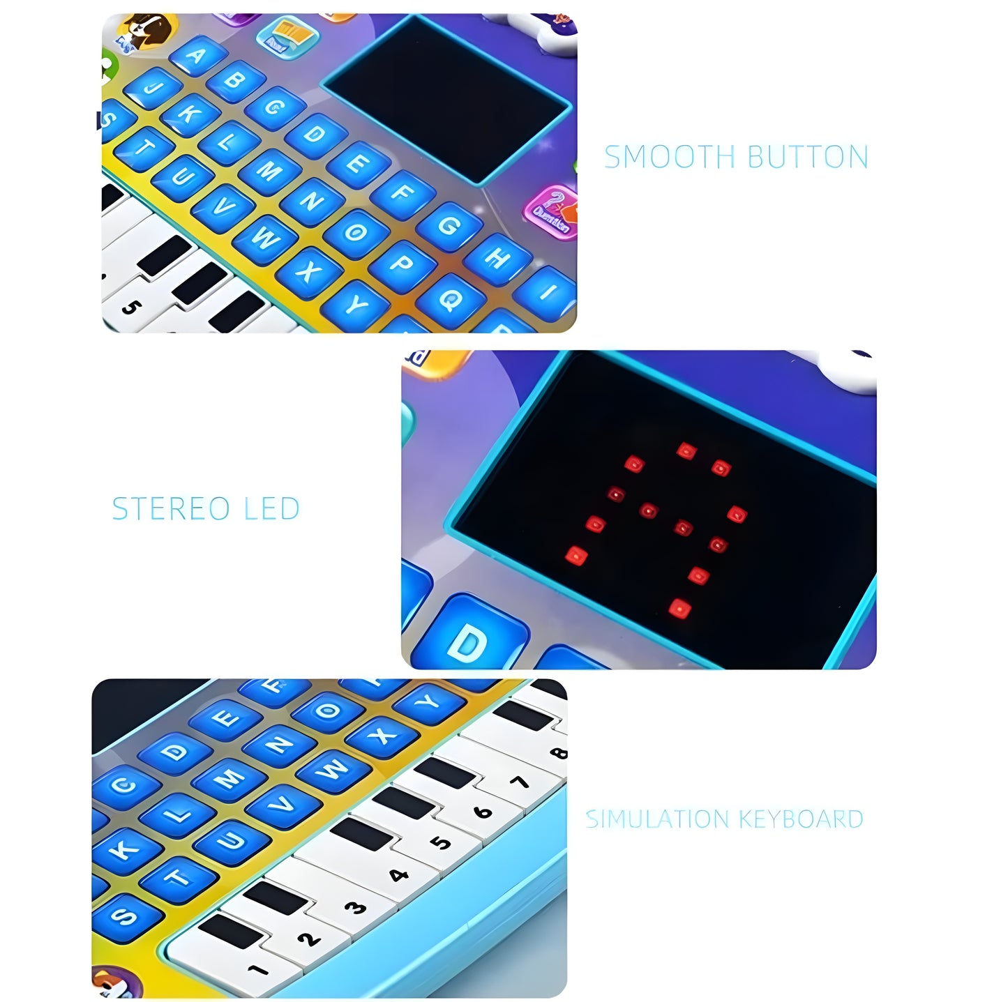 Interactive Educational Laptop Tablet Toy for Kids – Fun Music & Learning Activities for Toddlers | Engaging Piano Laptop with Games