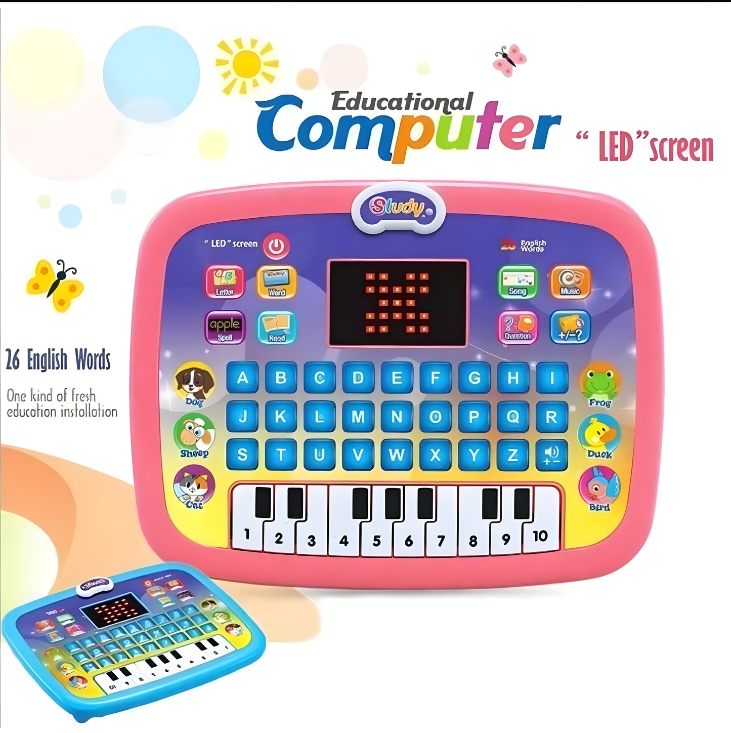 Interactive Educational Laptop Tablet Toy for Kids – Fun Music & Learning Activities for Toddlers | Engaging Piano Laptop with Games