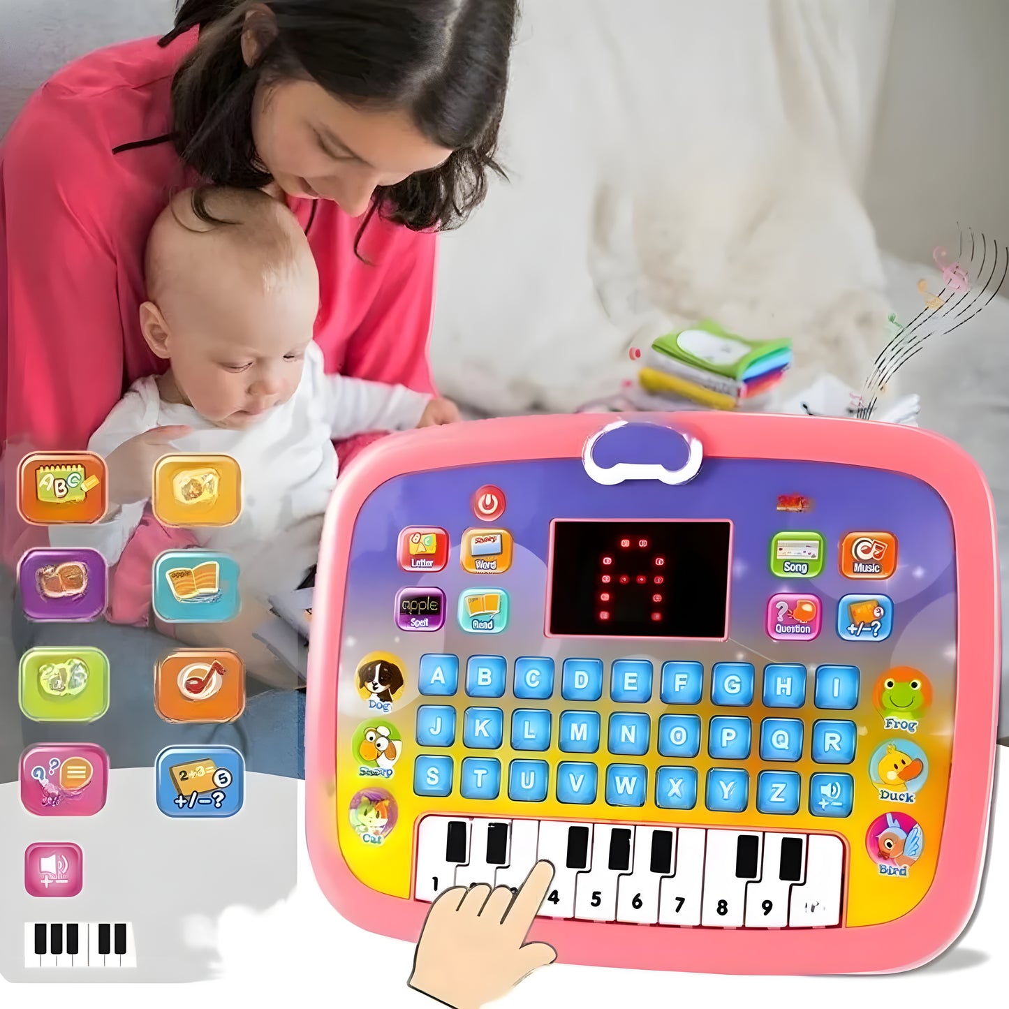 Interactive Educational Laptop Tablet Toy for Kids – Fun Music & Learning Activities for Toddlers | Engaging Piano Laptop with Games