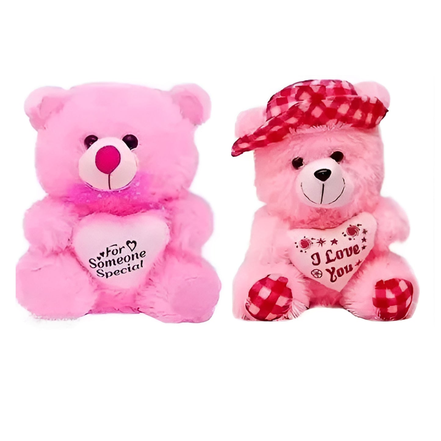 Cute Mono/Pink Red Cap Teddy