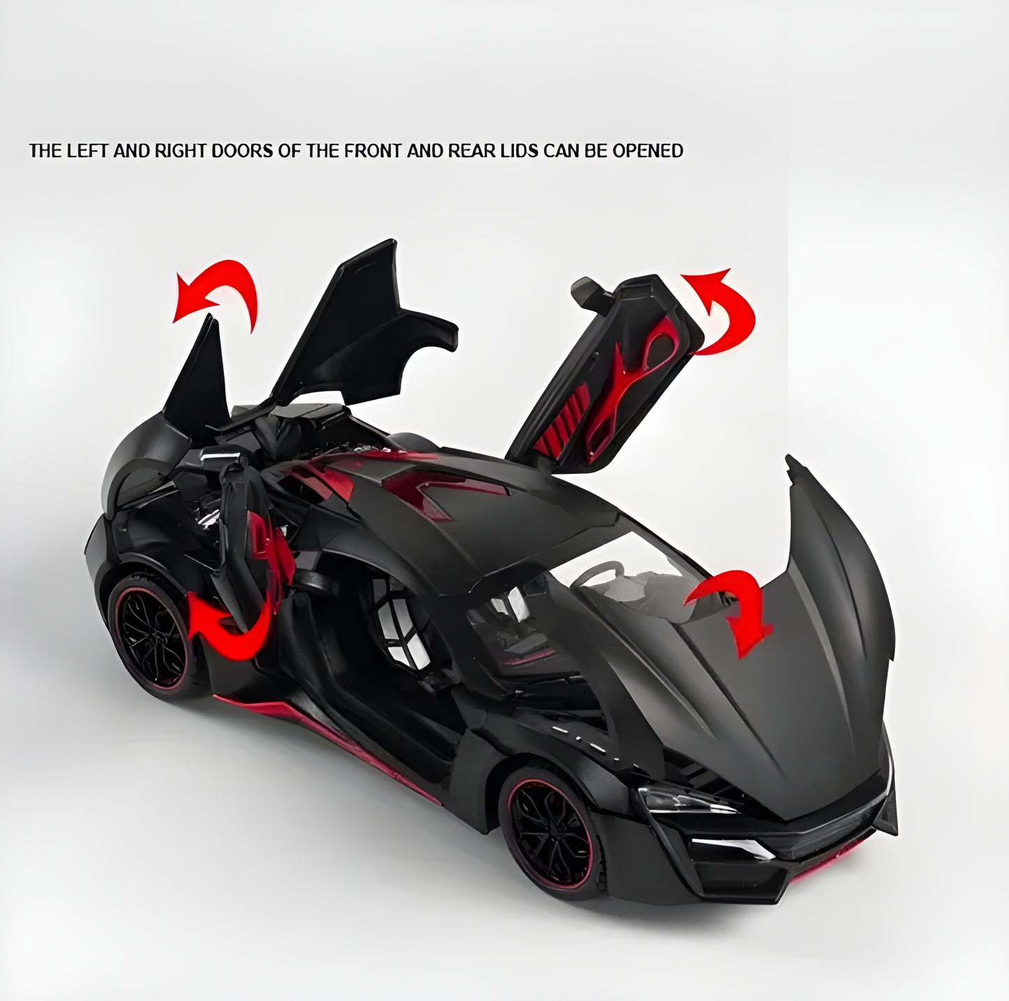 Lykan HyperSport Diecast Toy Car – 1:32 Scale Metal Pullback Vehicle with Lights & Sound | Gift for Kids & Boys