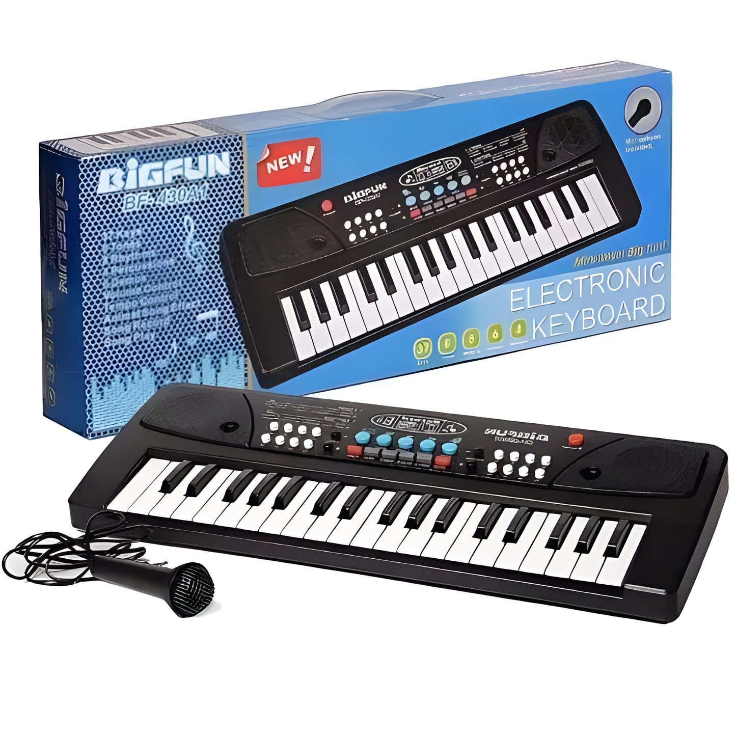 Kids 37-Key Electronic Keyboard Piano with Microphone & Recording | DC Powered Musical Toy for Beginners