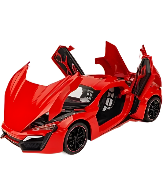 Lykan HyperSport Diecast Toy Car – 1:32 Scale Metal Pullback Vehicle with Lights & Sound | Gift for Kids & Boys