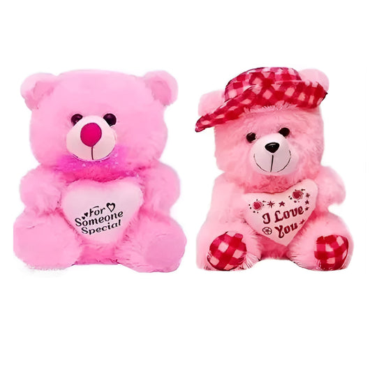 Cute Mono/Pink Red Cap Teddy