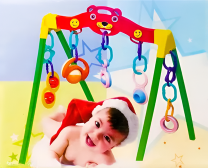 Baby Play Gym with Hanging Rattles – Newborn Activity Toy Set
