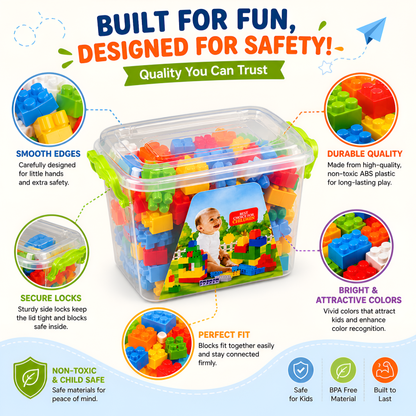 Building Block Set 125pcs with Storage Container